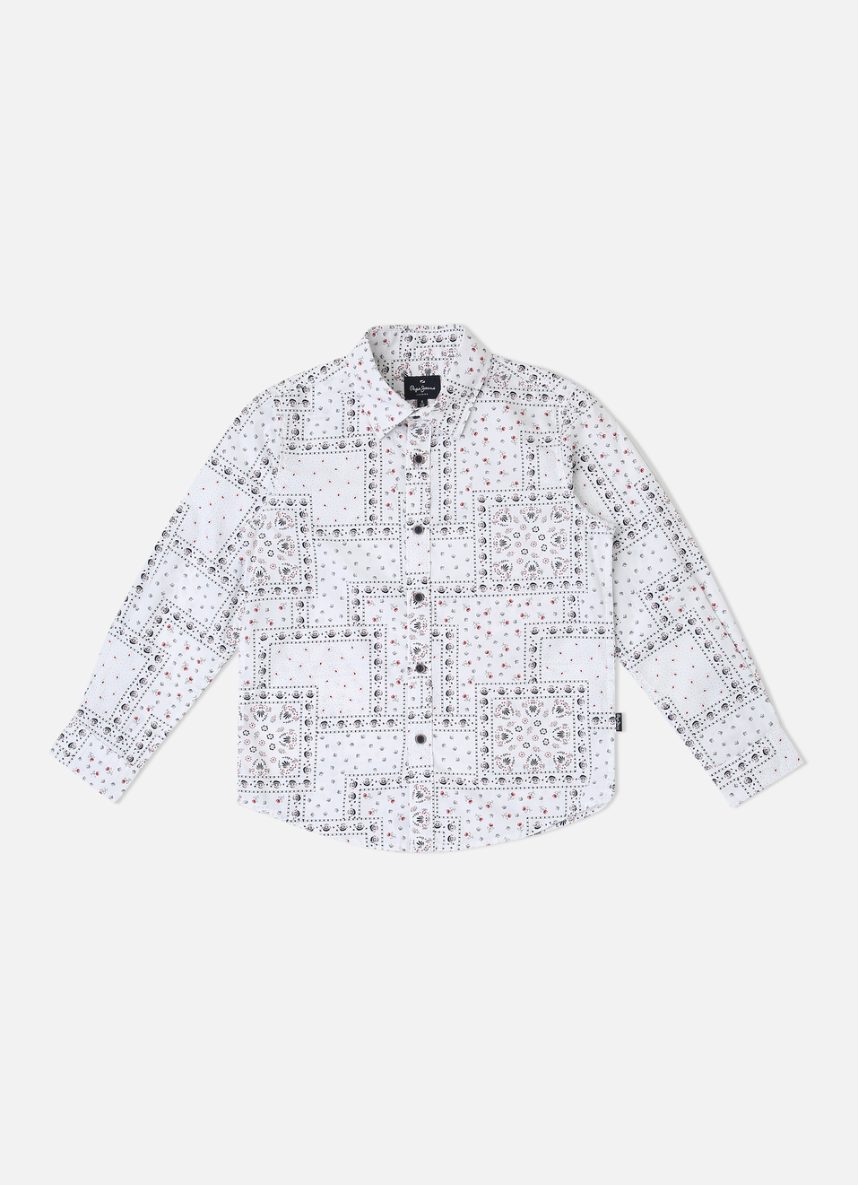 Bandana Print Navy Shirt, , large image number 0
