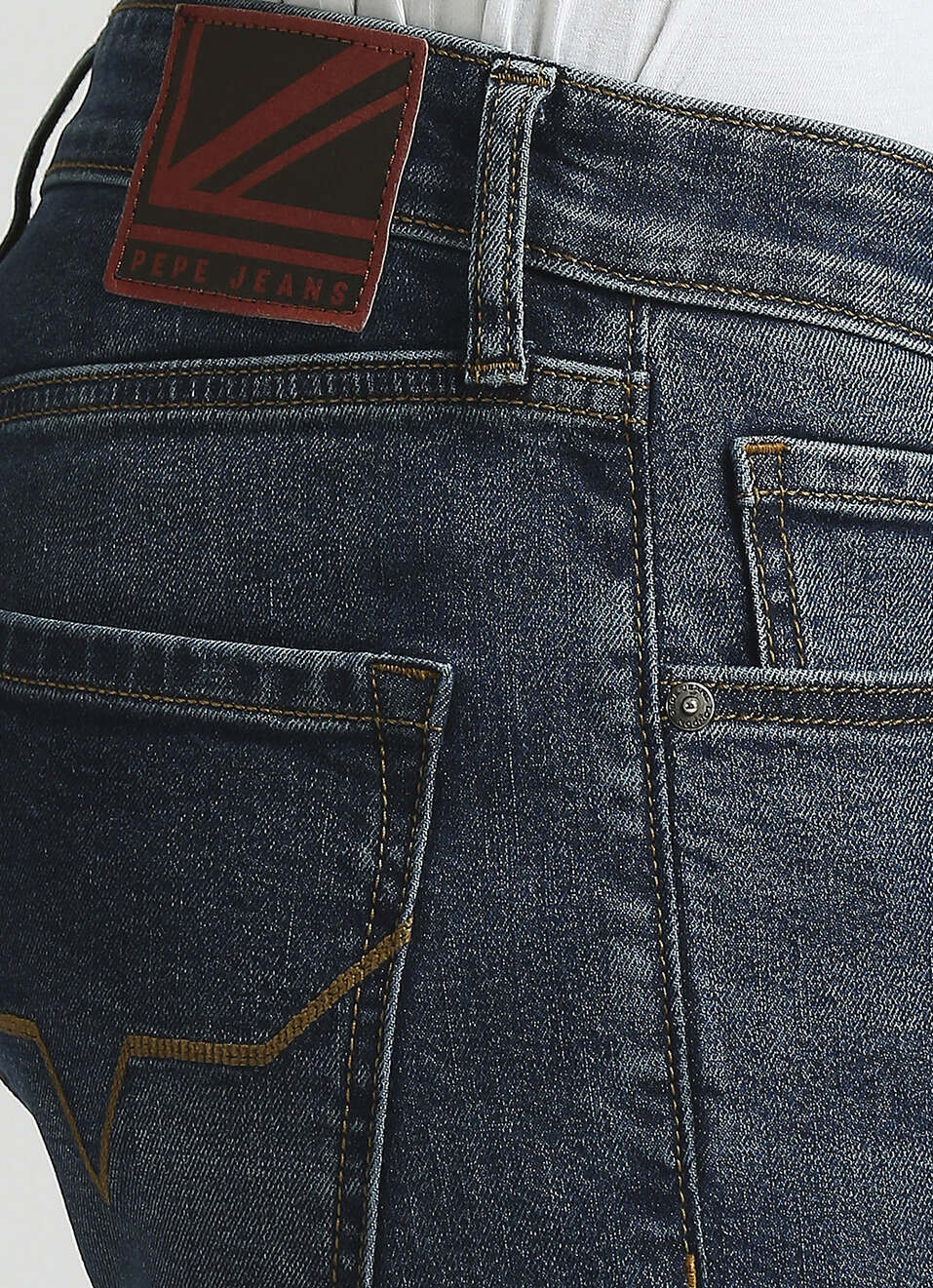 Vapour Dark Blue Mid Rise Slim Fit Jeans, , large image number 4
