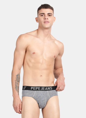 Grey Printed Briefs