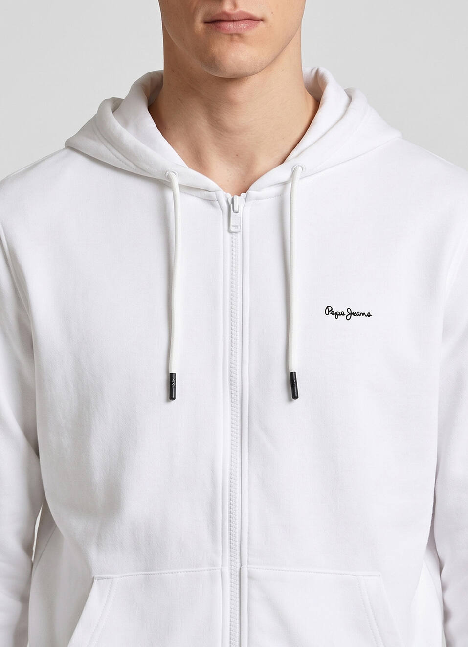 Men White Back Print Full Sleeve Hoodie, , large image number 4
