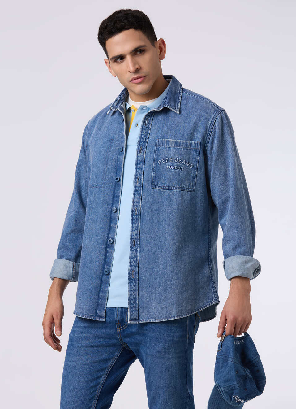 Men Blue Regular Fit Full Sleeve Denim Shirt, , large image number 0