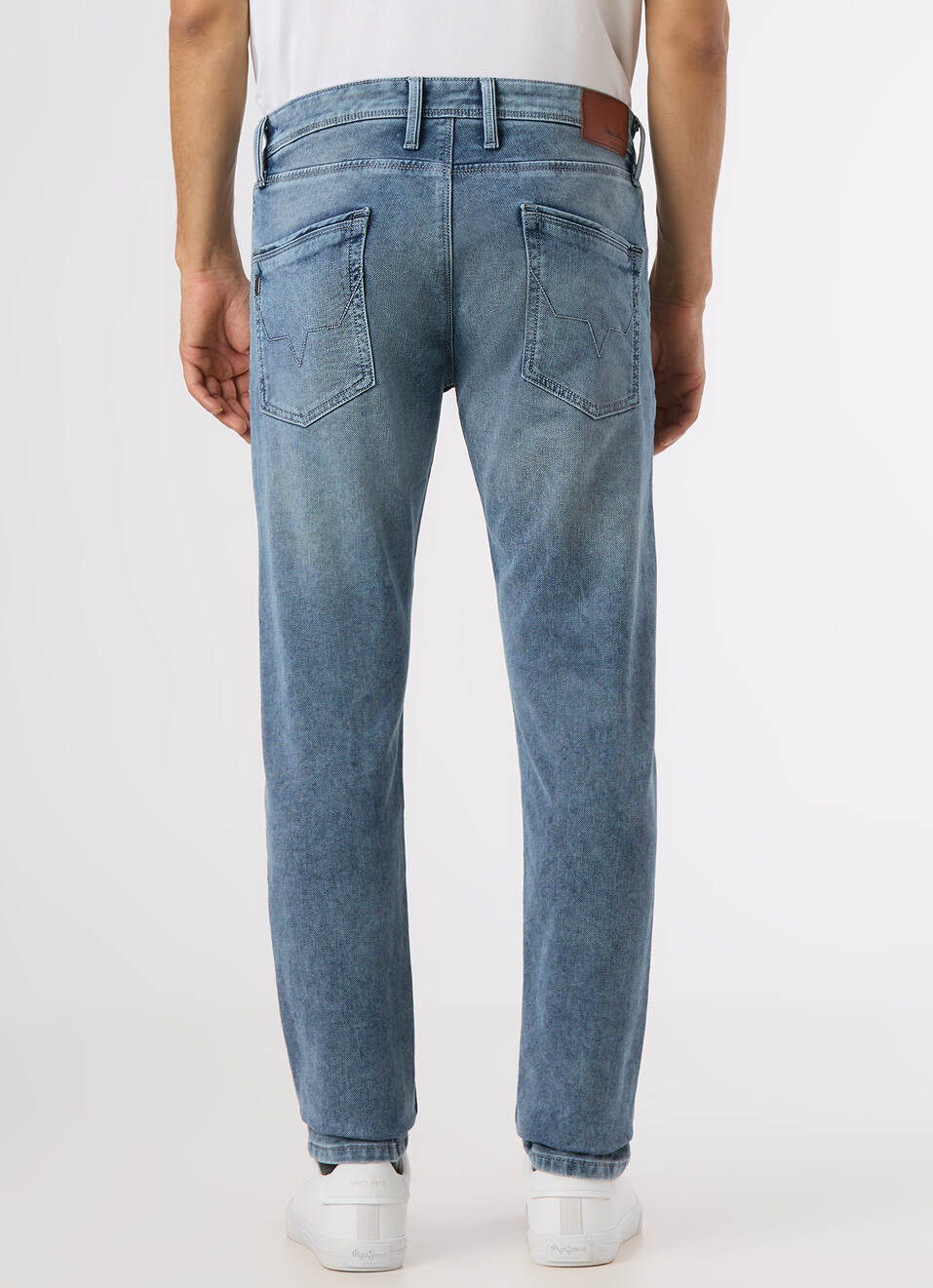 Men Light Blue Low Rise Slim Fit Tapered Leg Gymindigo Jeans, , large image number 2
