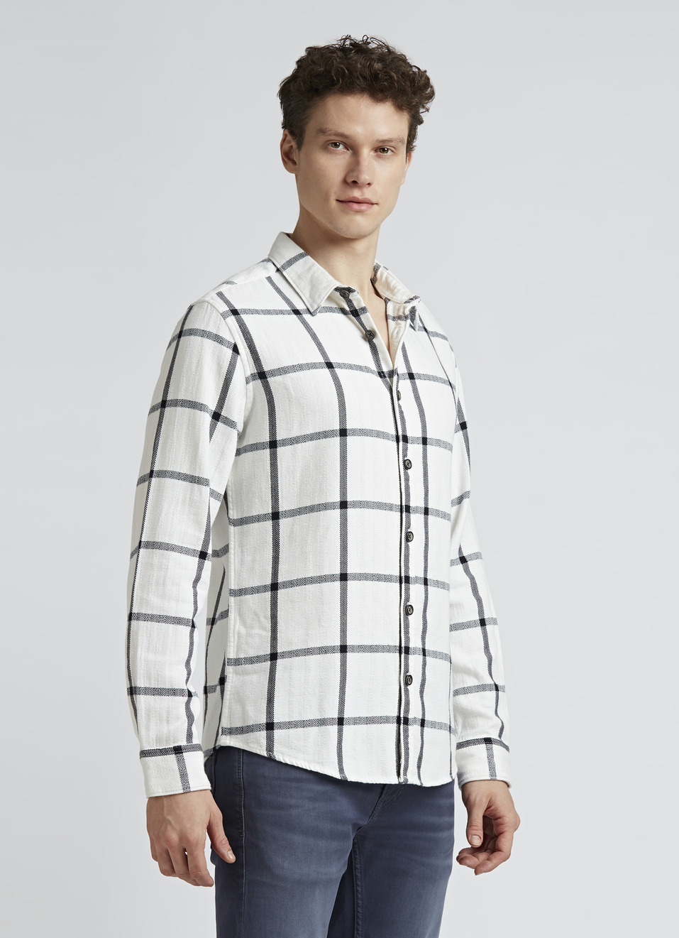 White Checks Full Sleeve Shirt, , large image number 3