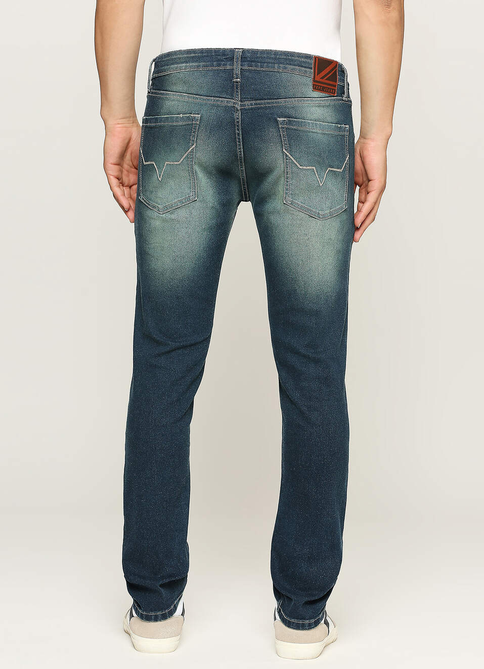 Tapered Vapour Blue Low Waist Slim Fit Jeans, , large image number 3