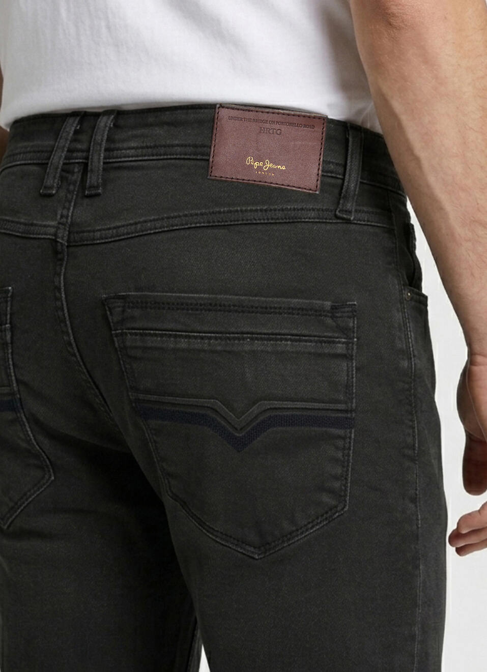 Men Black Stretchable Jeans, , large image number 5