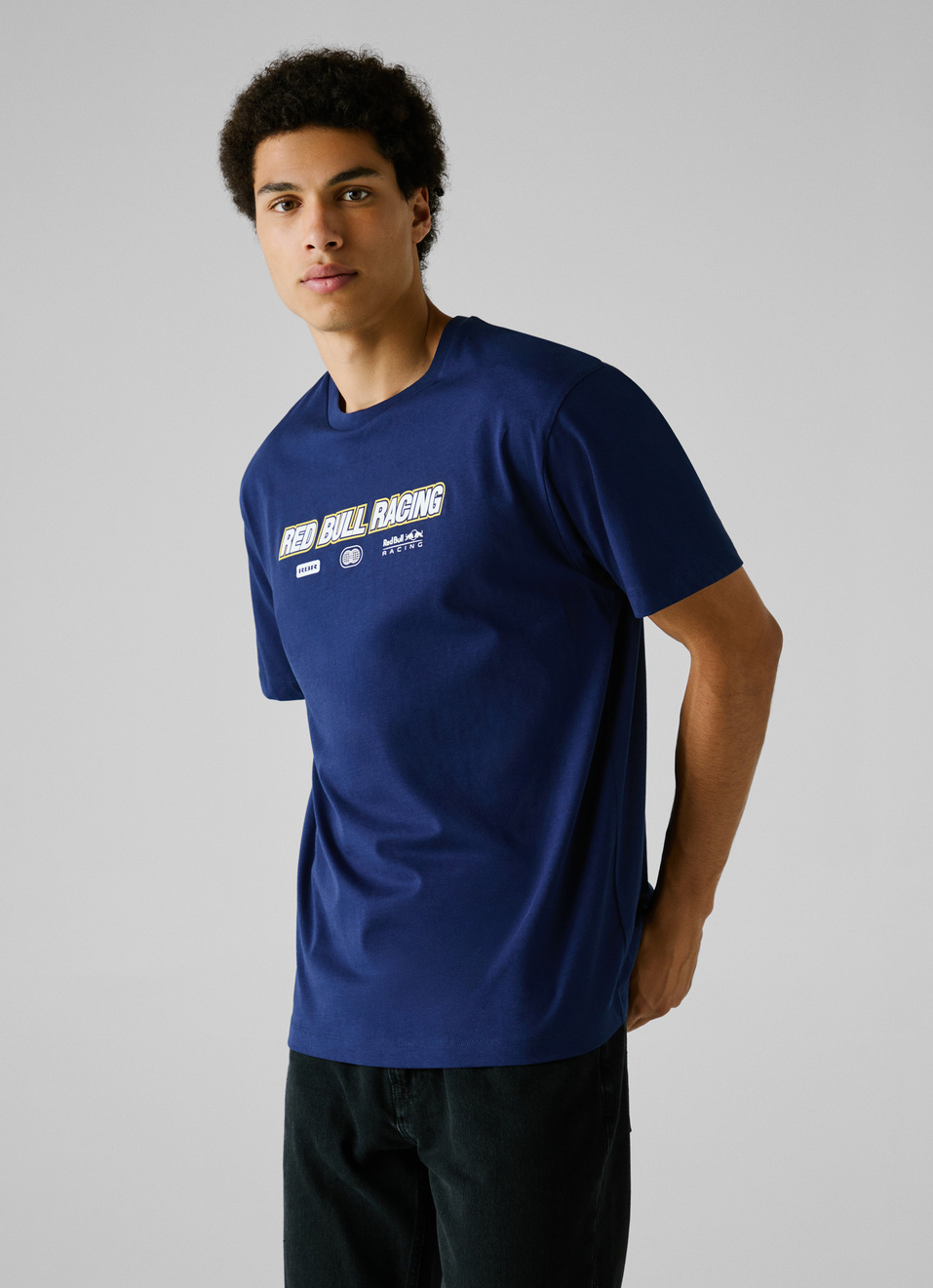 Red Bull Racing X Pepe Jeans Blue Logo Print T-shirt, , large image number 2