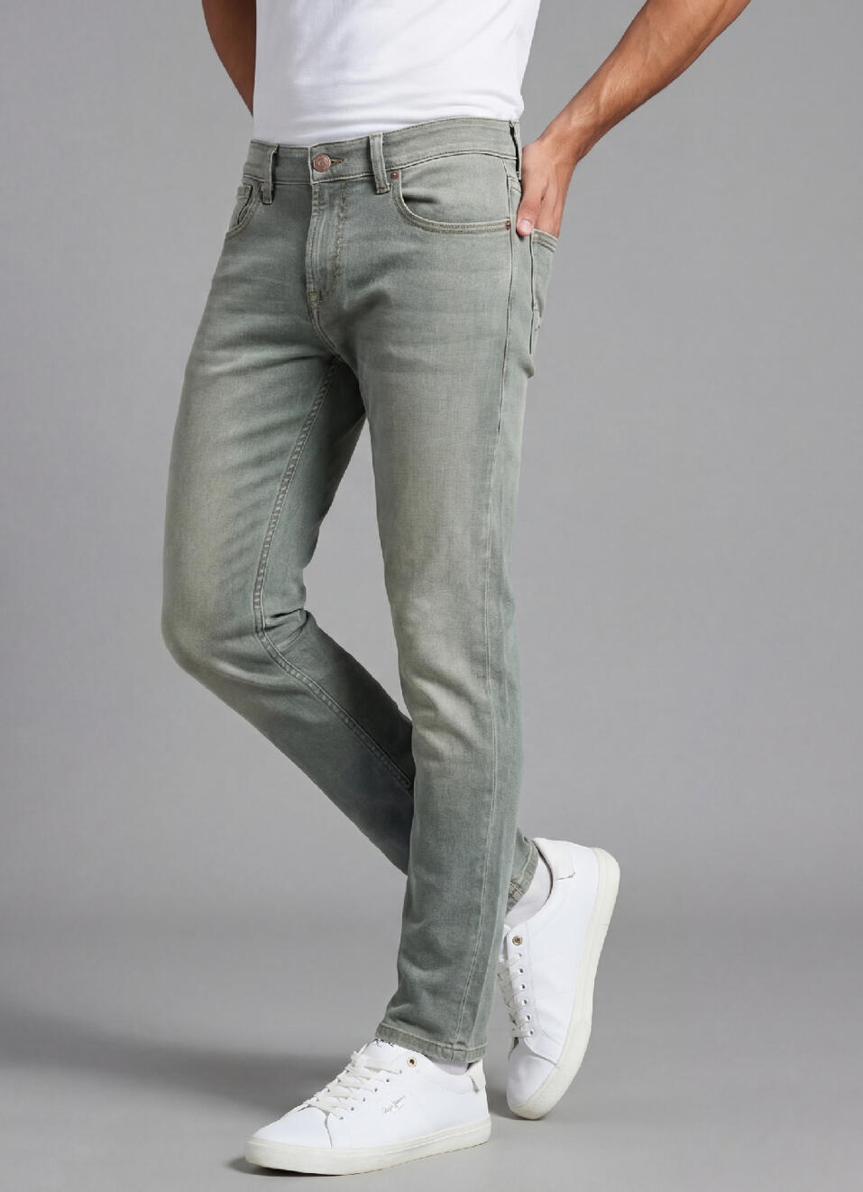 Men Blue Skinny Fit Ankle-length Jeans, , large image number 0