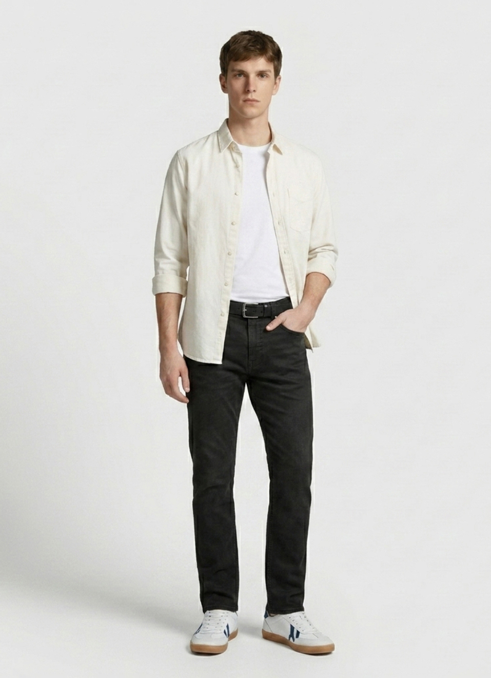 Men Black Stretchable Jeans, , large image number 1