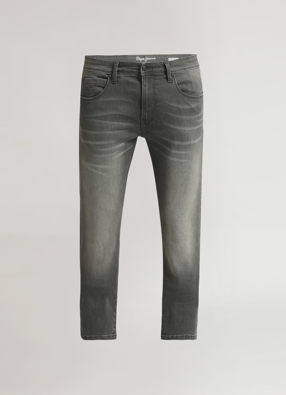 Vapour Grey Low Rise Tapered Fit Ecovero Jeans, , large image number 6