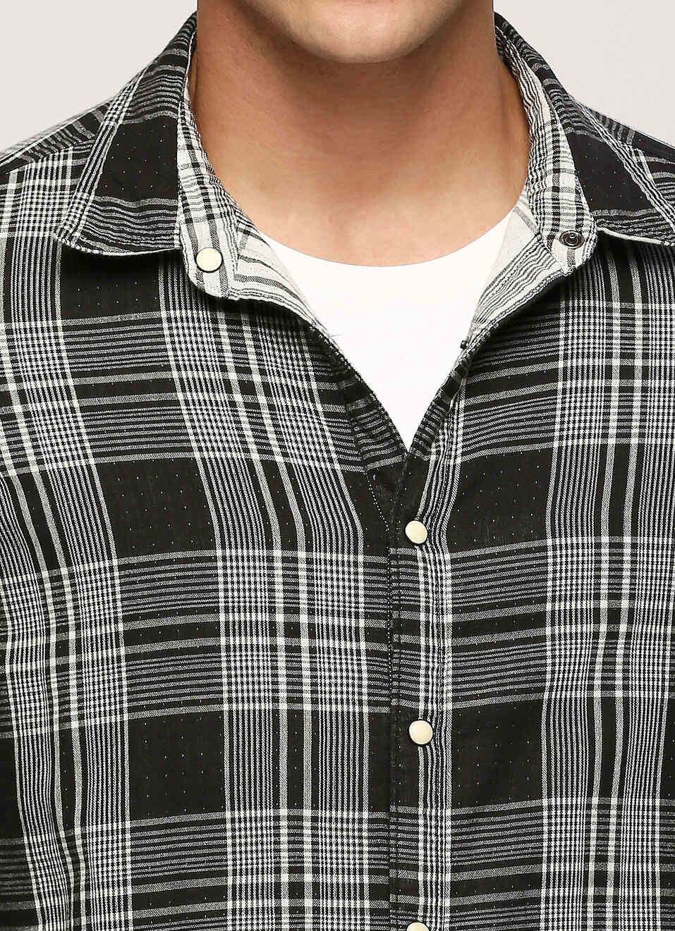 BLACK CHECKS FULL SLEEVE SHIRT, , large image number 4