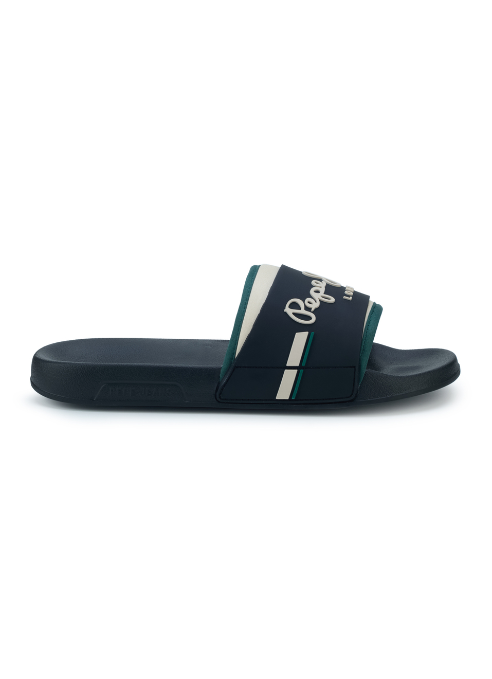 Men Black Colorblock Slip-on Slides, , large image number 5