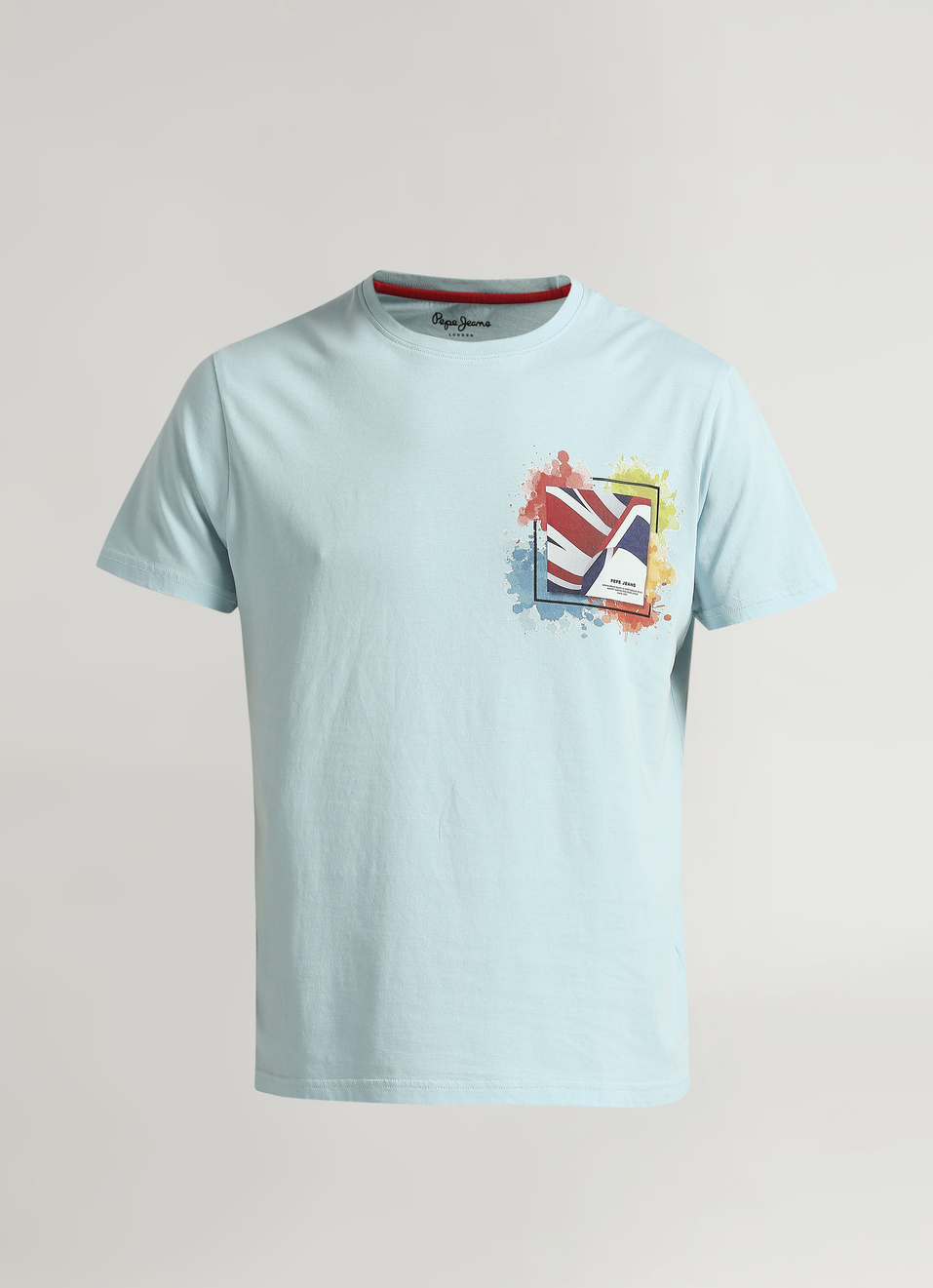 Blue Union Jack Print Short Sleeve T-shirt, , large image number 6