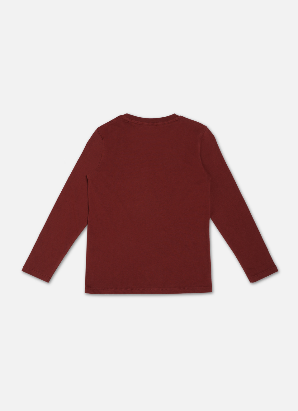 Boys Wine Purple Printed Long Sleeve Tee, , large image number 1