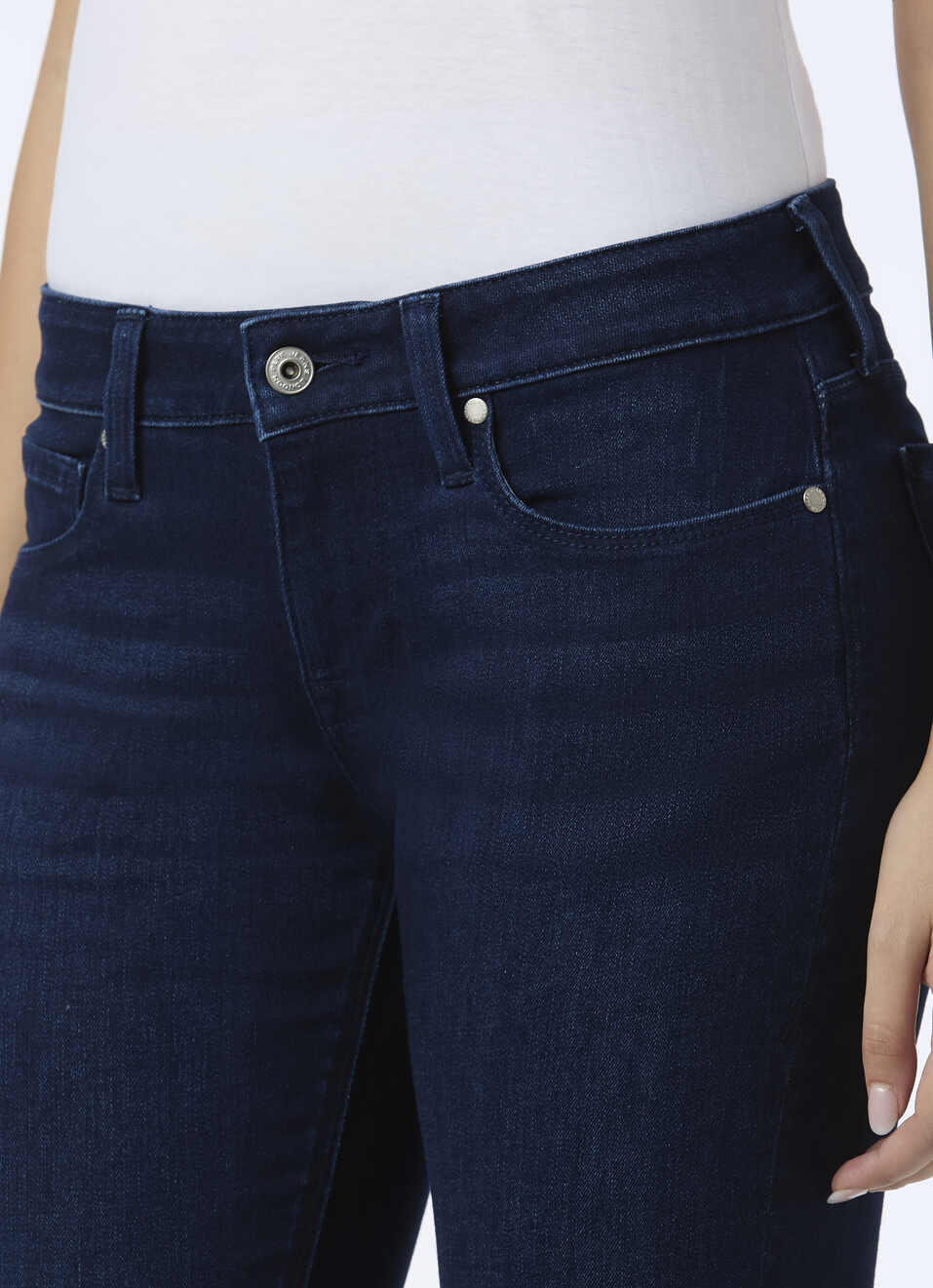 Women Dark Blue Mid Rise Skinny Fit Powerflex Jeans, , large image number 4
