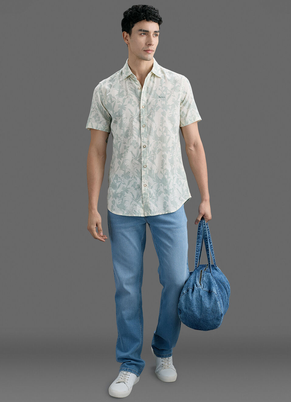 Men Green Printed Short Sleeve Shirt, , large image number 2