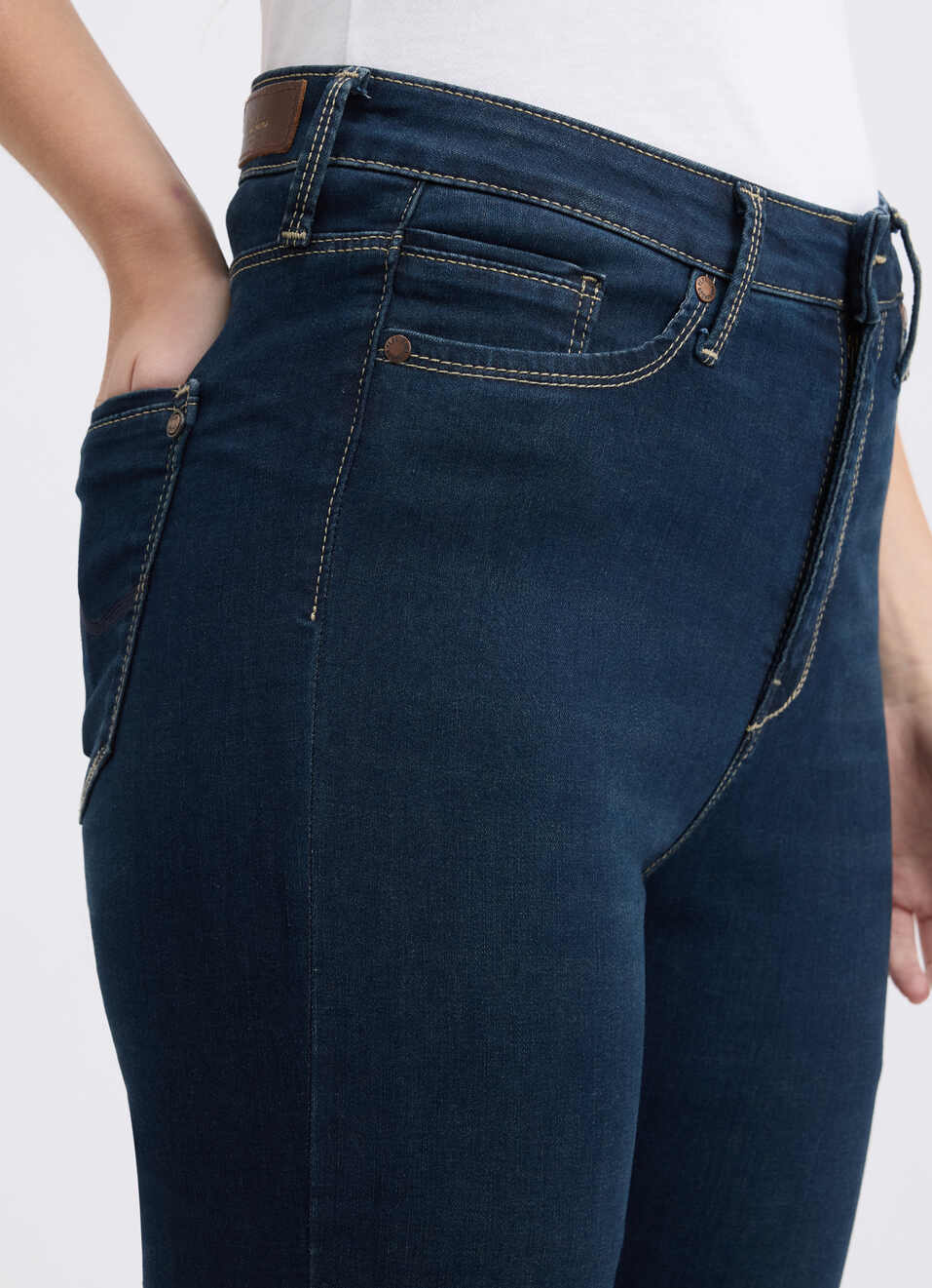 Women Blue Skinny Fit High Rise Jeans , , large image number 4