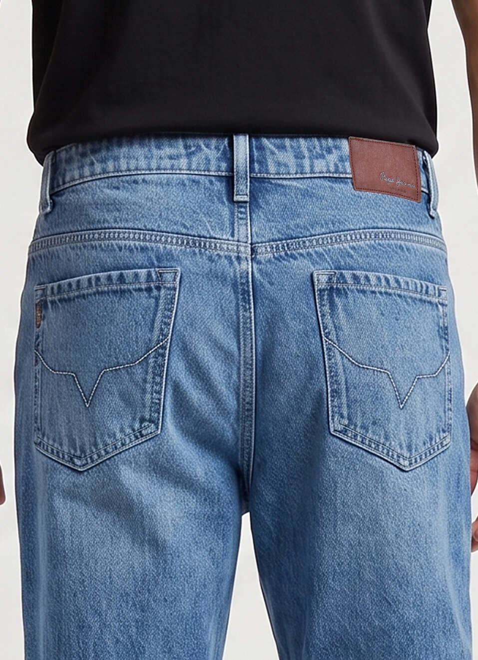 Men Blue Baggy Fit Mid Rise Jeans, , large image number 5