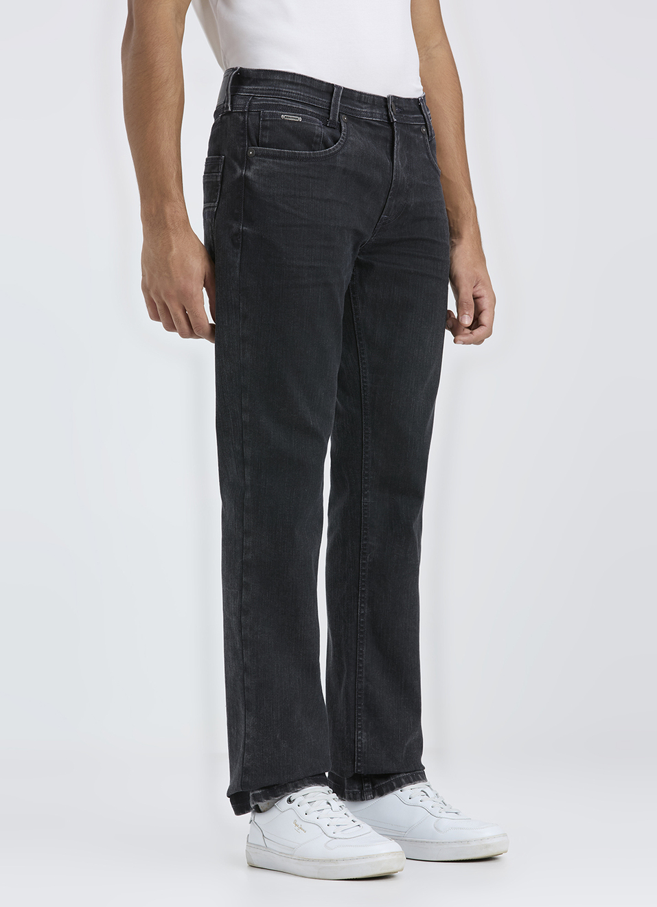 Men Blue Mid Rise Straight Fit Stretchable Jeans, , large image number 6
