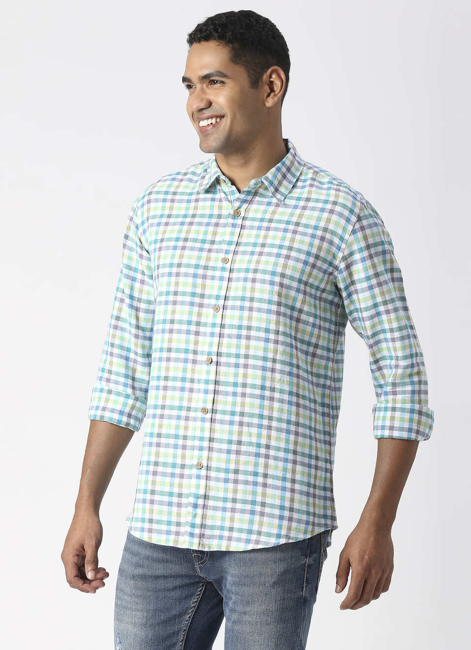 KENTUCKY LS COTTON LINEN CHECKS, , large image number 3