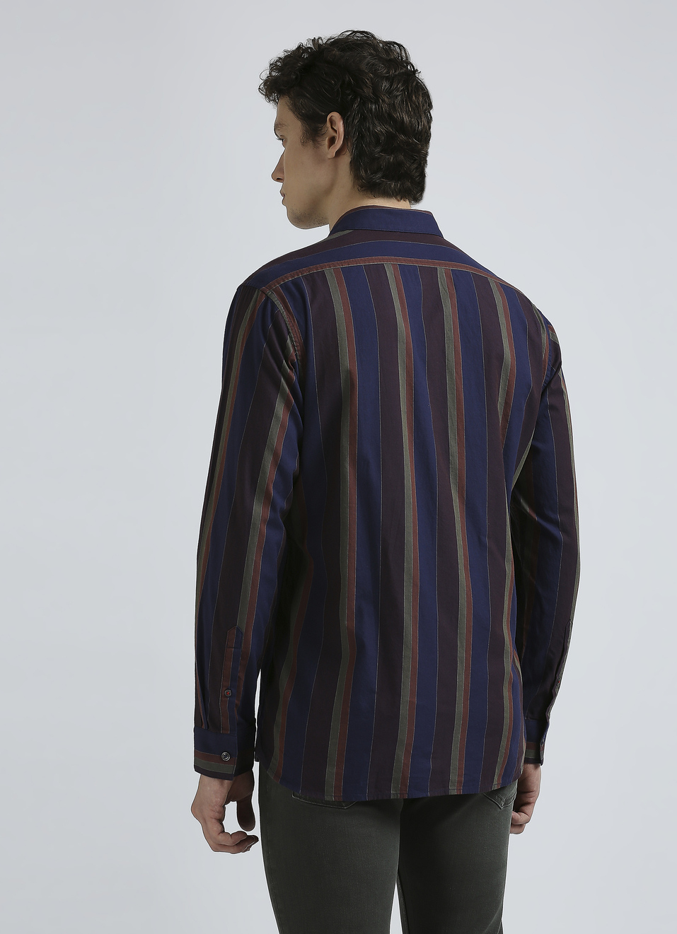 Navy Stripes Full Sleeve Shirt, , large image number 2