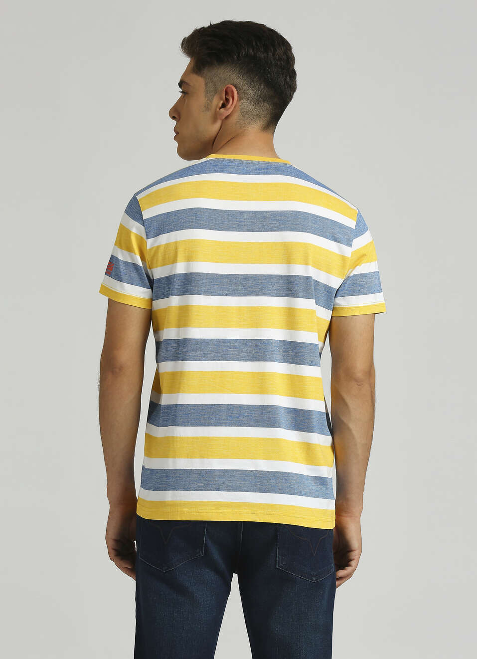 Yellow Stripes Short Sleeve T-shirt, , large image number 1