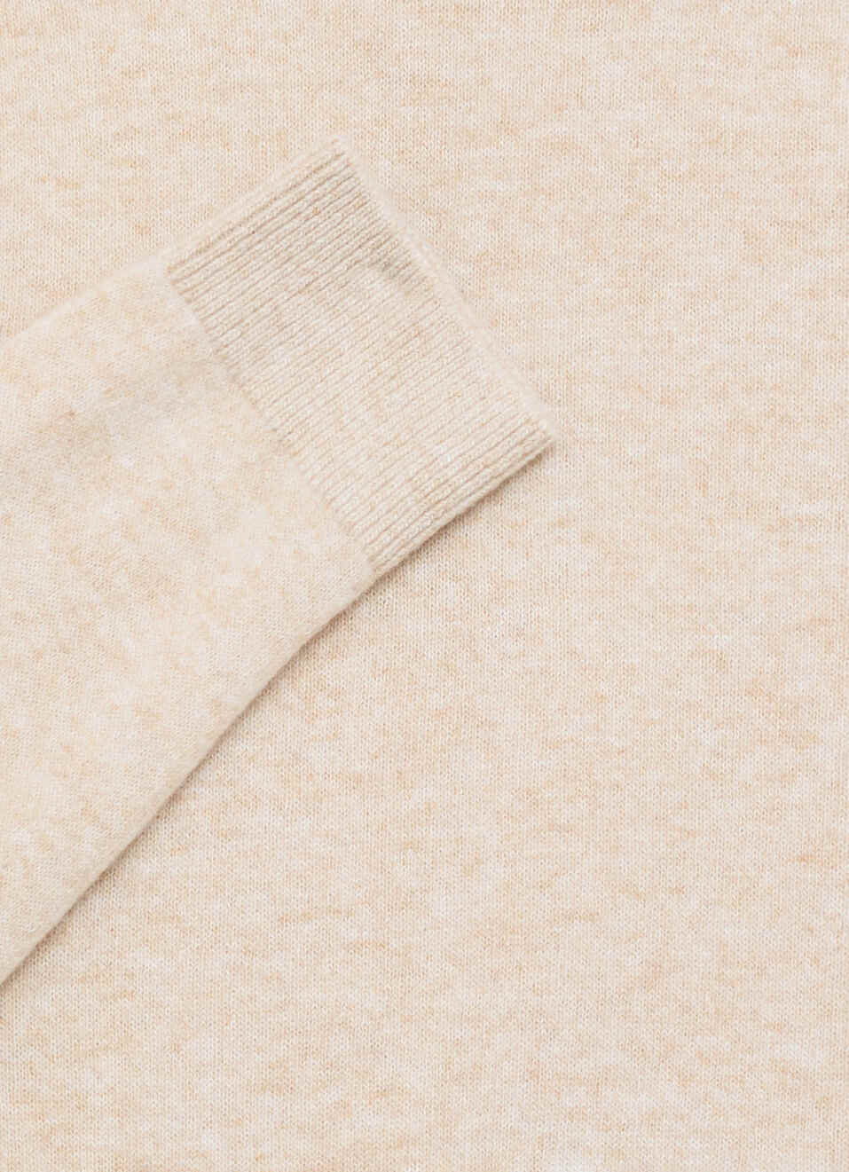 Men Beige Solid Regular Fit Crew Neck Sweater, , large image number 7