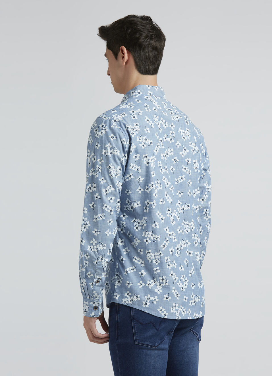 Blue Floral Full Sleeve Shirt, , large image number 2