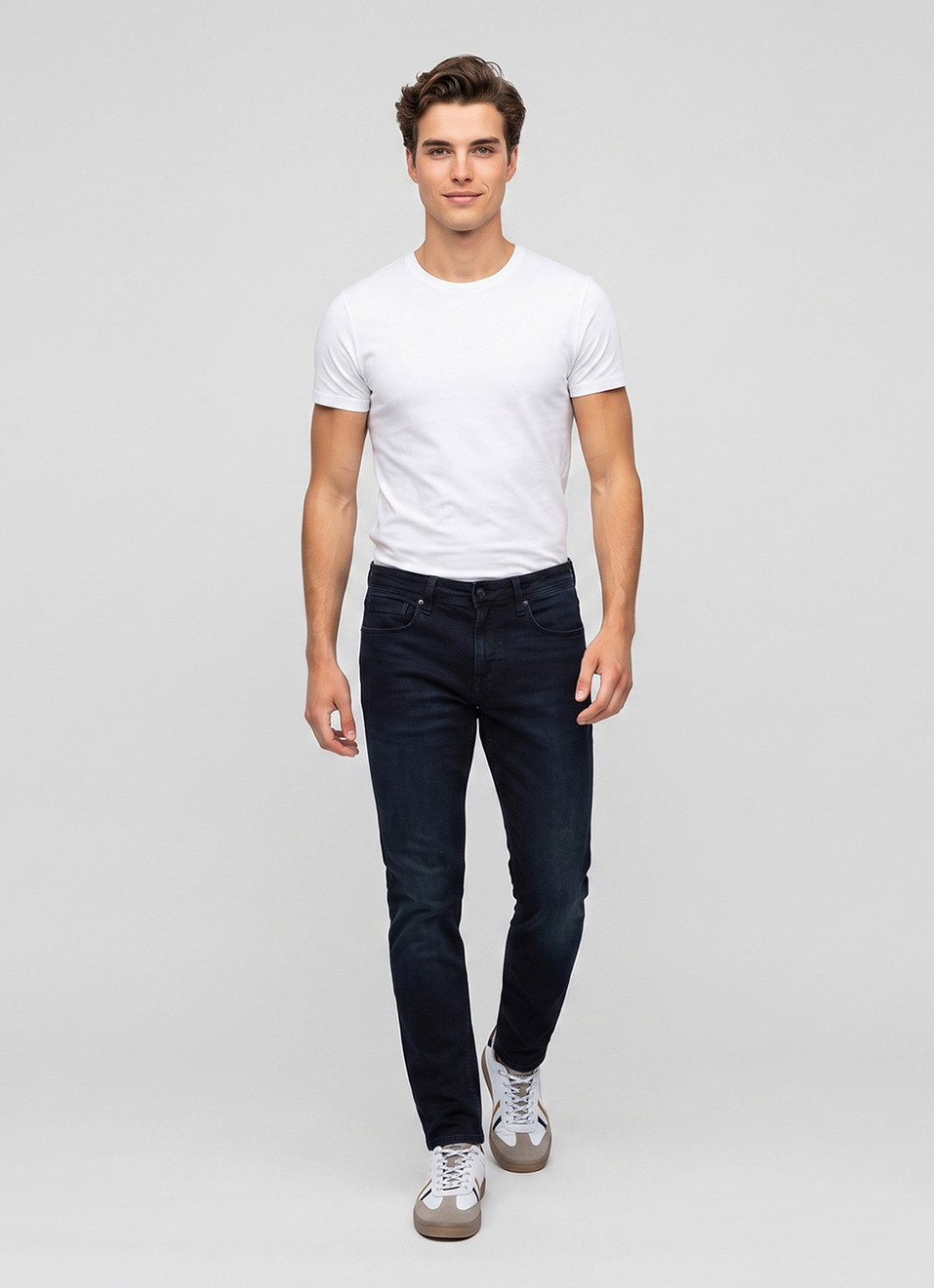 Men Black Stretchable Jeans, , large image number 7
