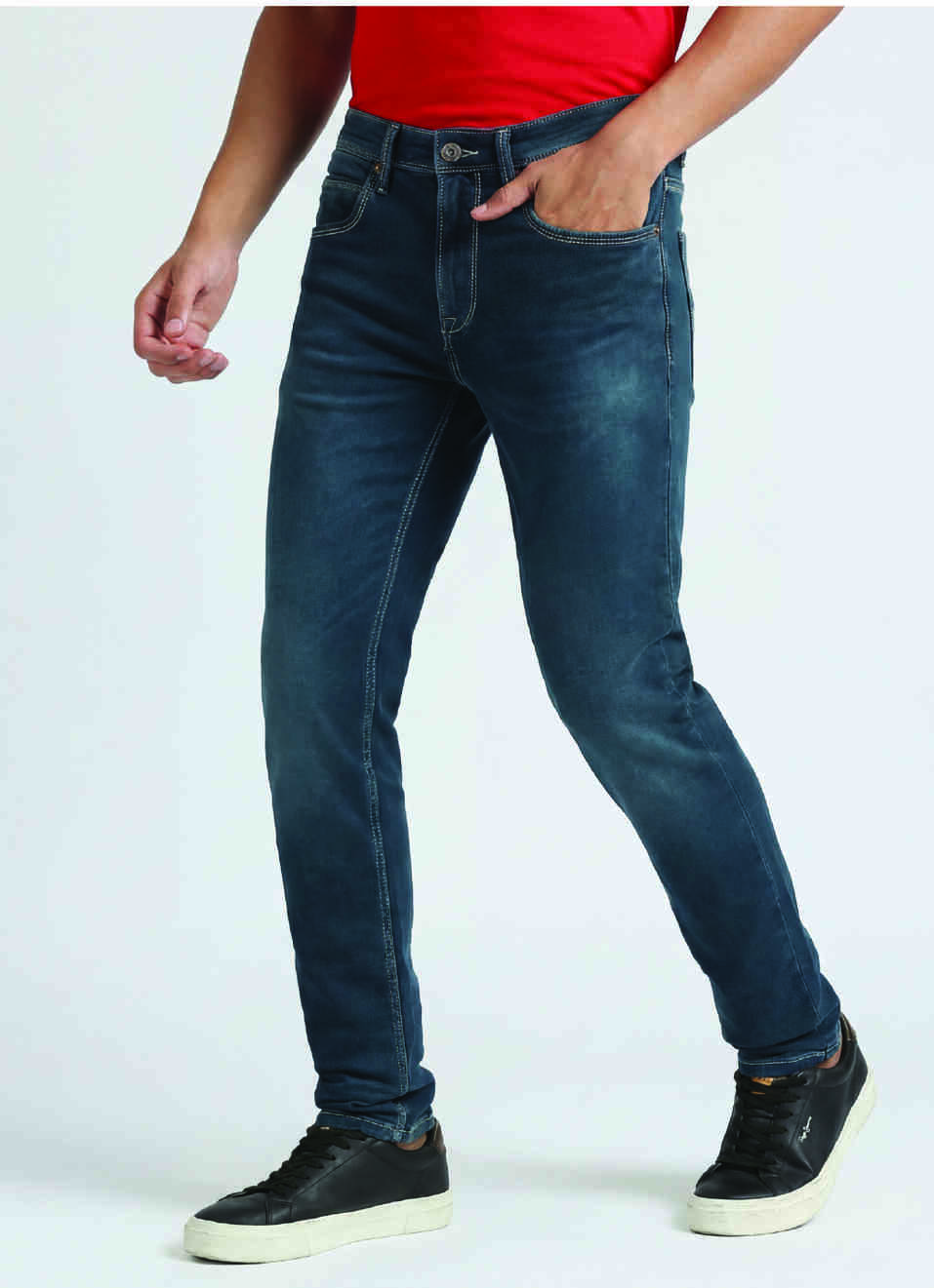 Chinox Blue Mid Waist Gymindigo Jeans, , large image number 0