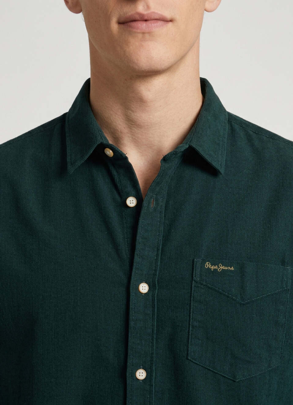 Men Dark Green Solid Oxford Long Sleeve Shirt, , large image number 4