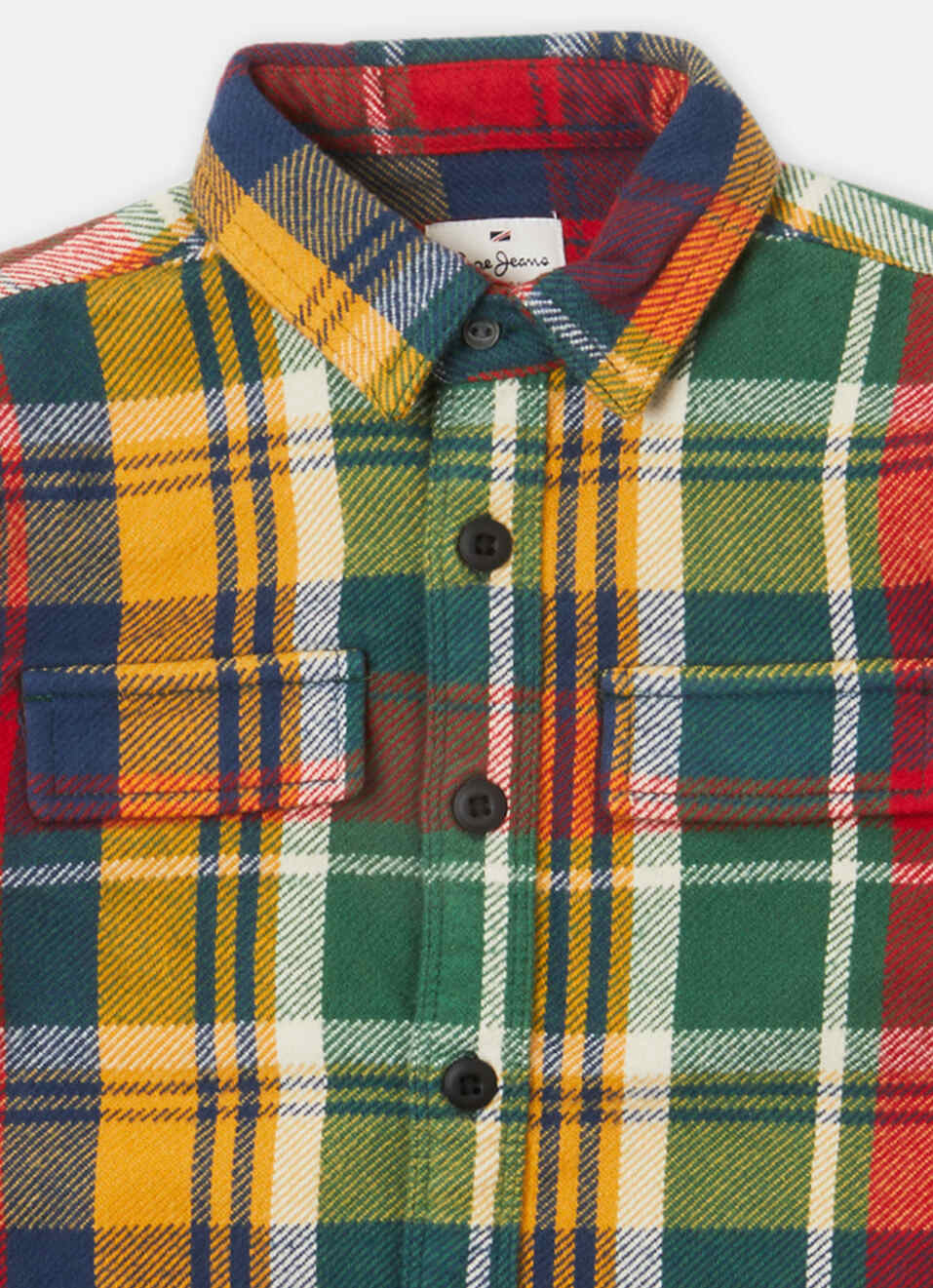 Boys Red Check Full Sleeve Oversized Shirt, , large image number 2