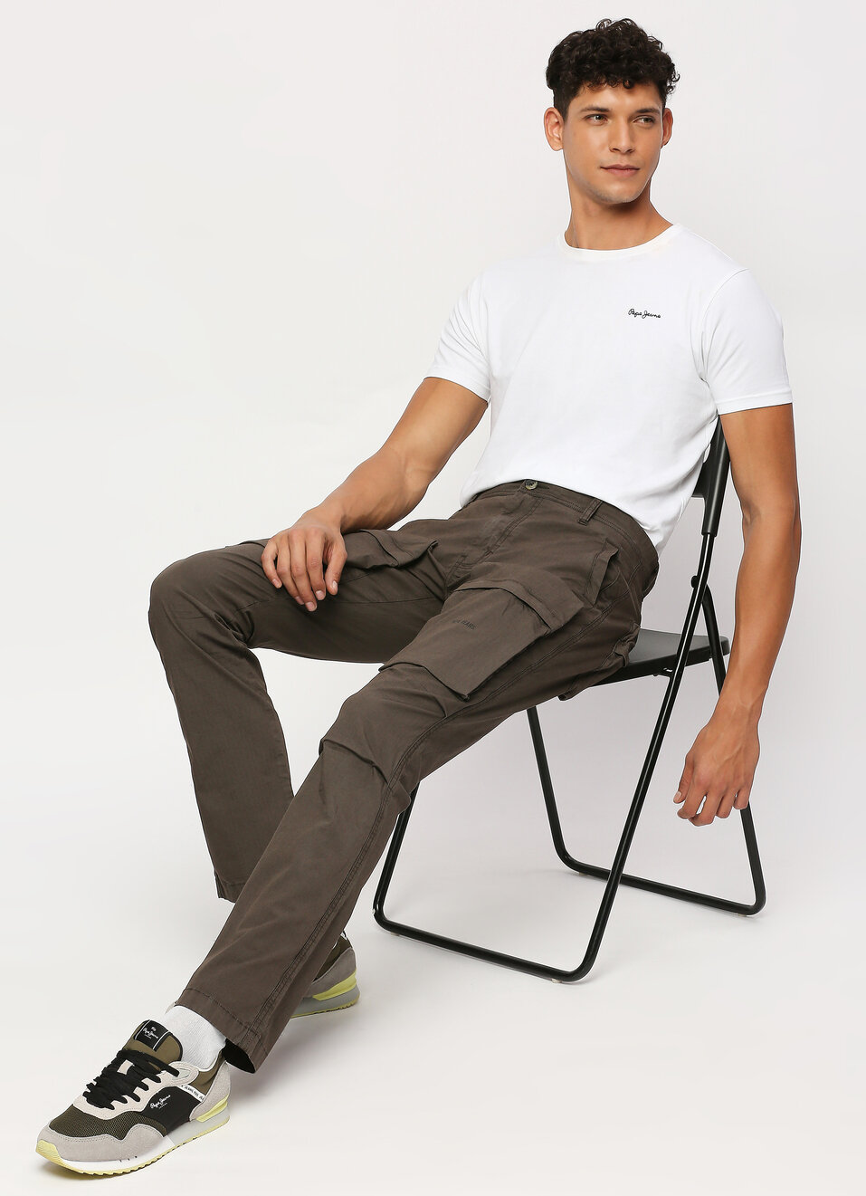 Cash Green Mid Rise Slim Fit Cargo Pants, , large image number 6