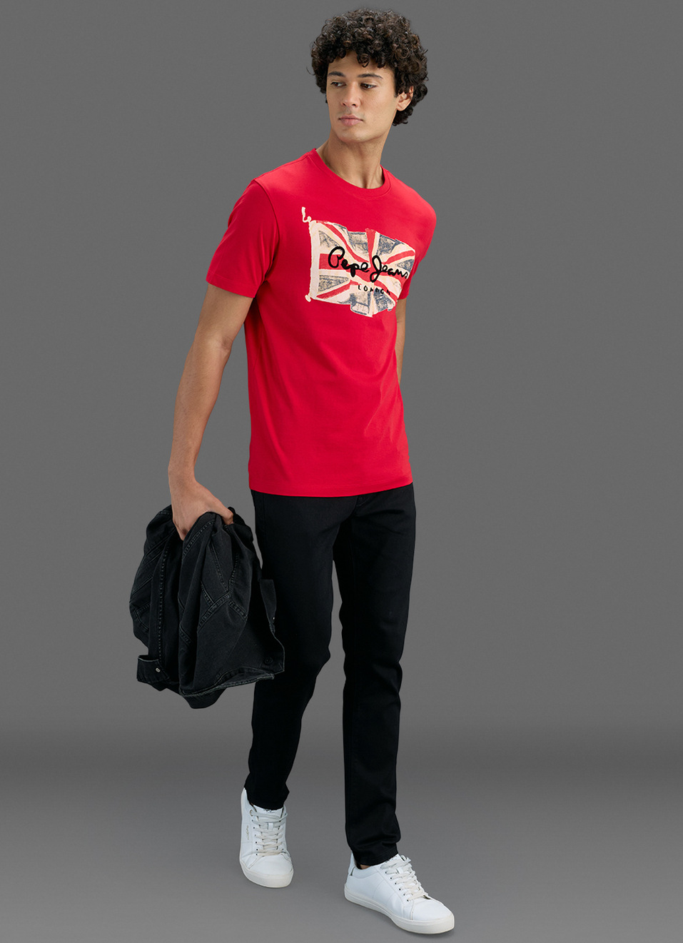 Men Red Slim Printed T-shirt, , large image number 2
