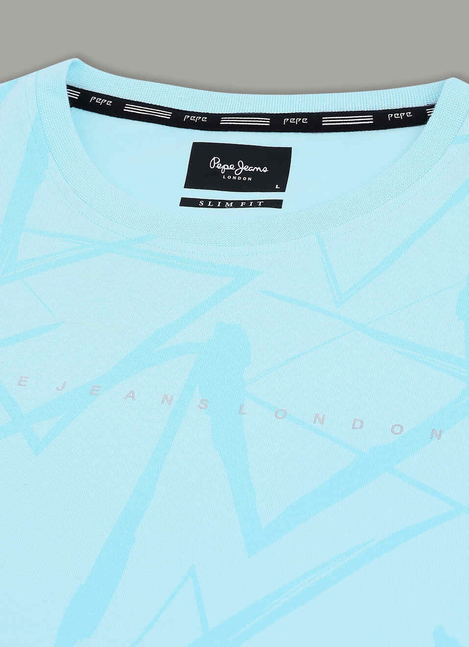 Men Blue Abstract Print Slim Fit T-shirt, , large image number 7