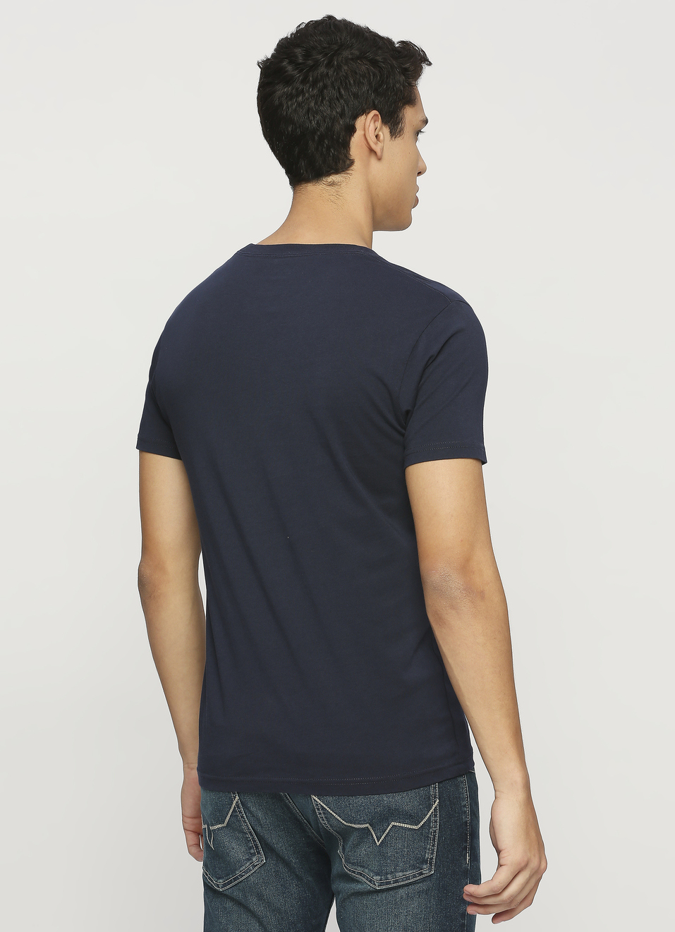 Geometric Flock Print Short Sleeve T-shirt, , large image number 2