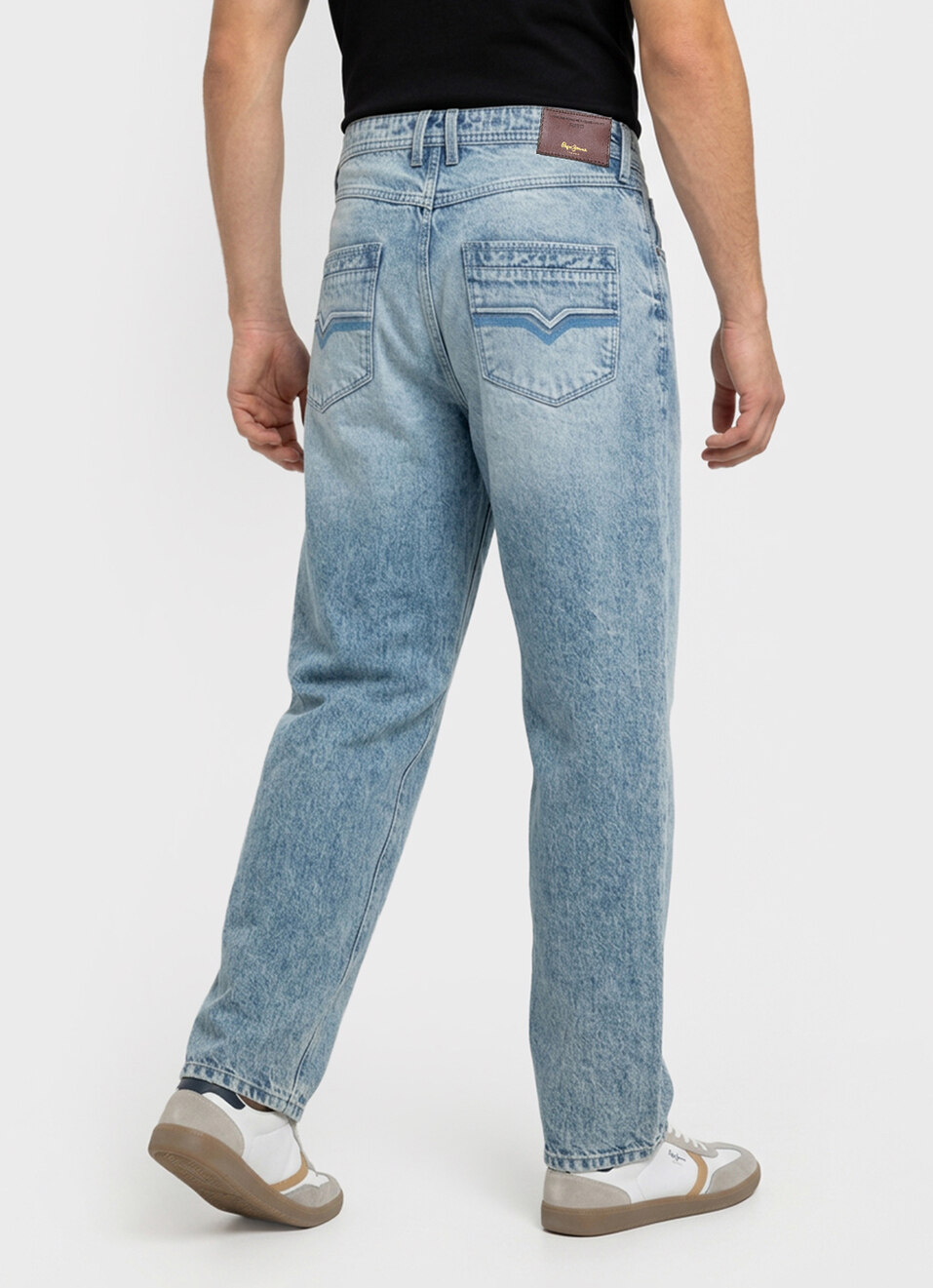 Men Blue Baggy Fit Mid Rise Jeans, , large image number 3