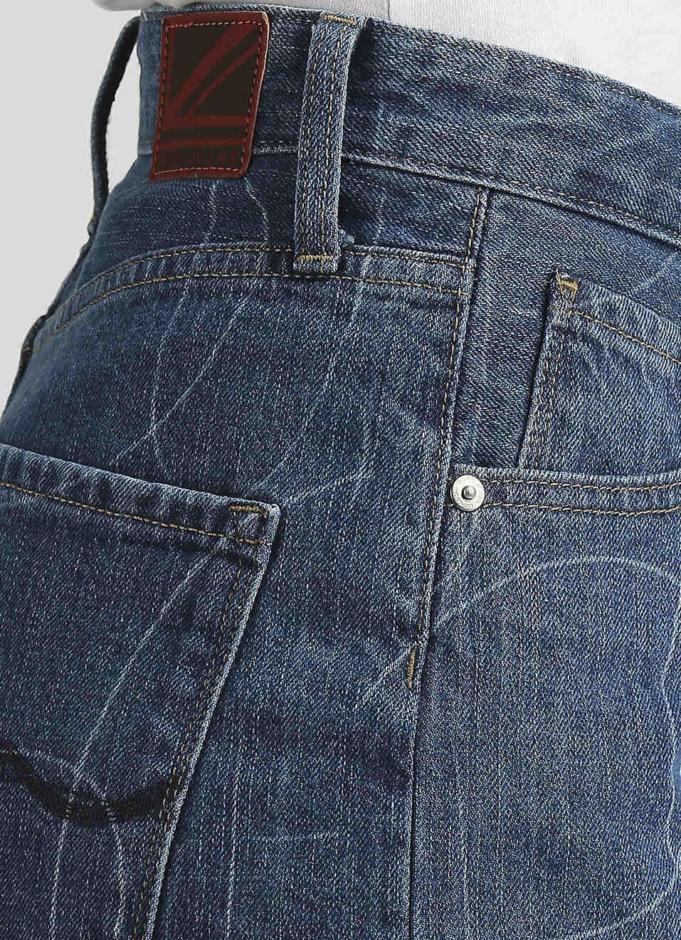 Rachel Blue Regular Fit High Waist Shorts, , large image number 4
