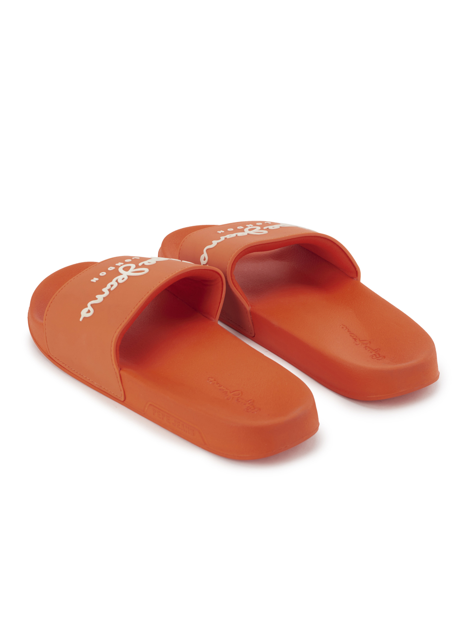 Orange Lightweight Beach Slides With Logo Print, , large image number 3