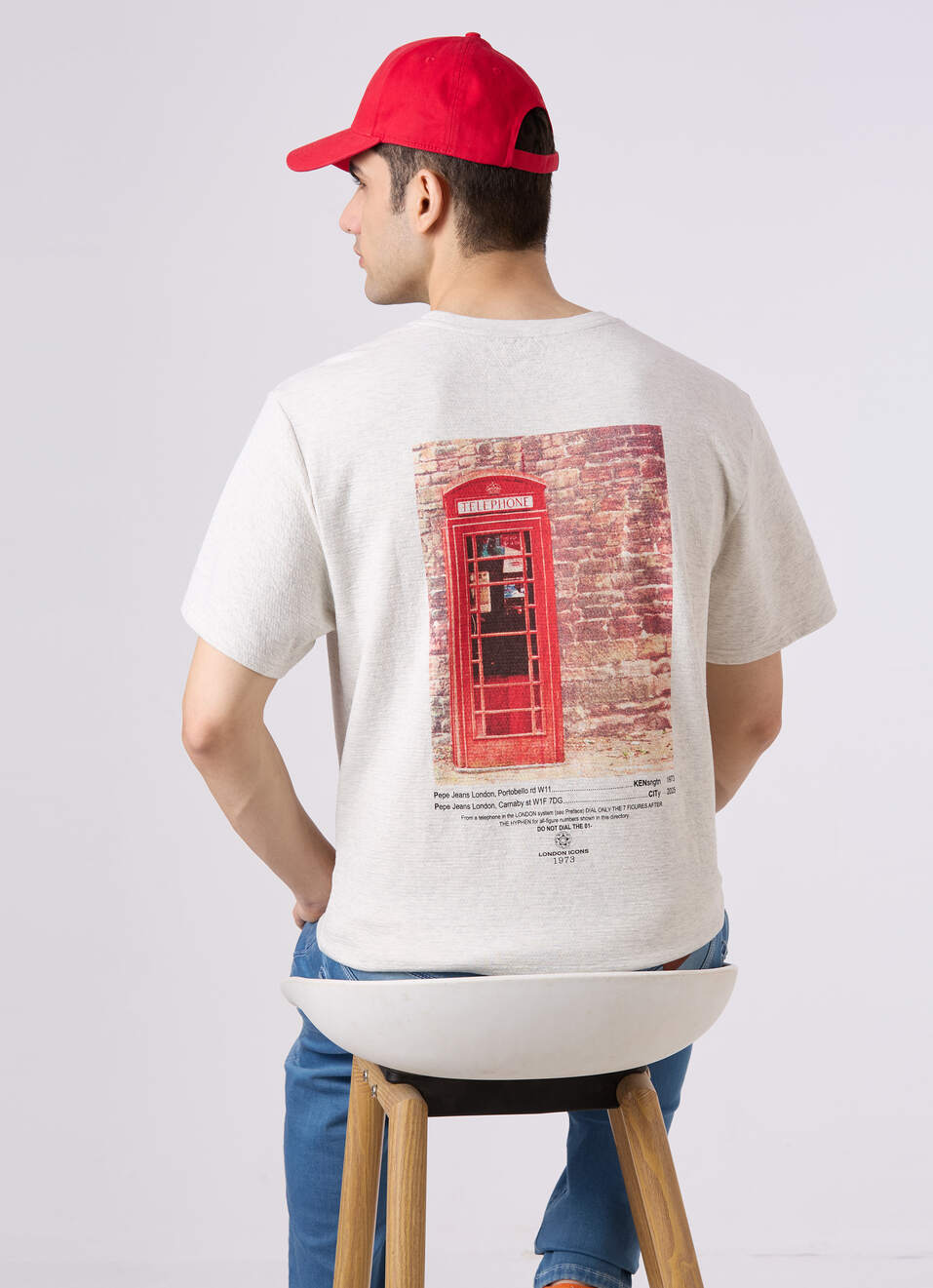 Men Ecru Graphic Print Relaxed Fit T-shirt, , large image number 0