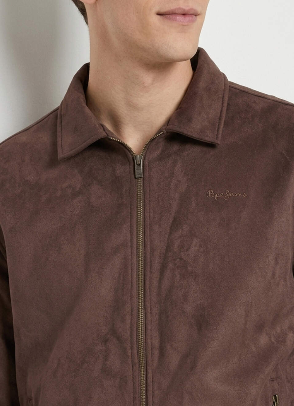 Men Brown Solid Long Sleeve Jacket, , large image number 4