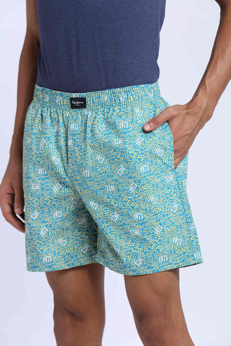 Blue Printed Boxers, , large image number 3