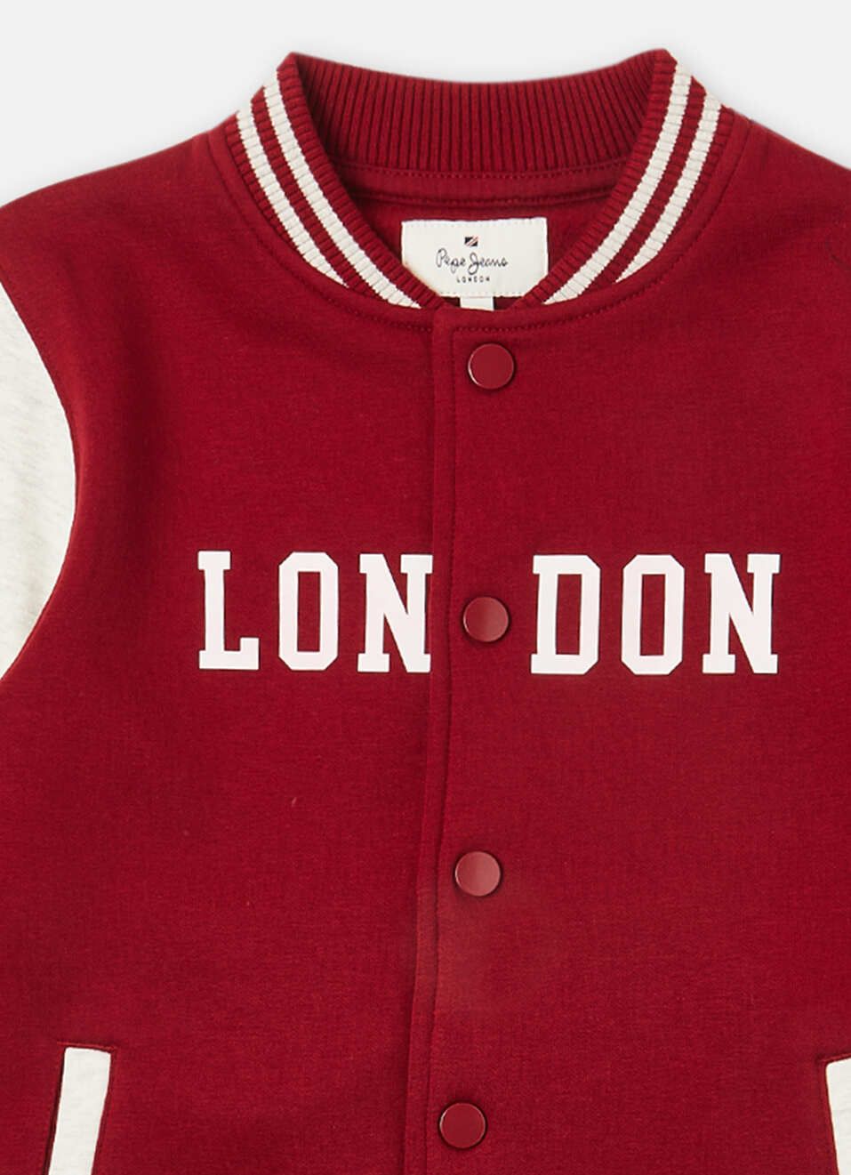 Boys Red Colour Block Full Sleeve Jacket, , large image number 2