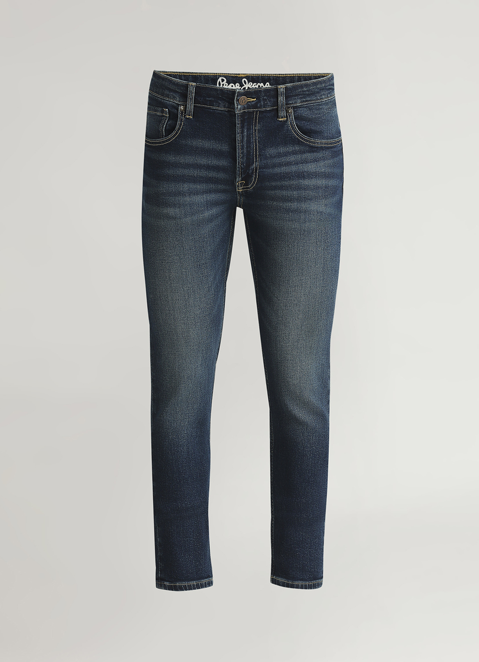 Vapour Dark Blue Low Rise Tapered Fit Jeans, , large image number 6