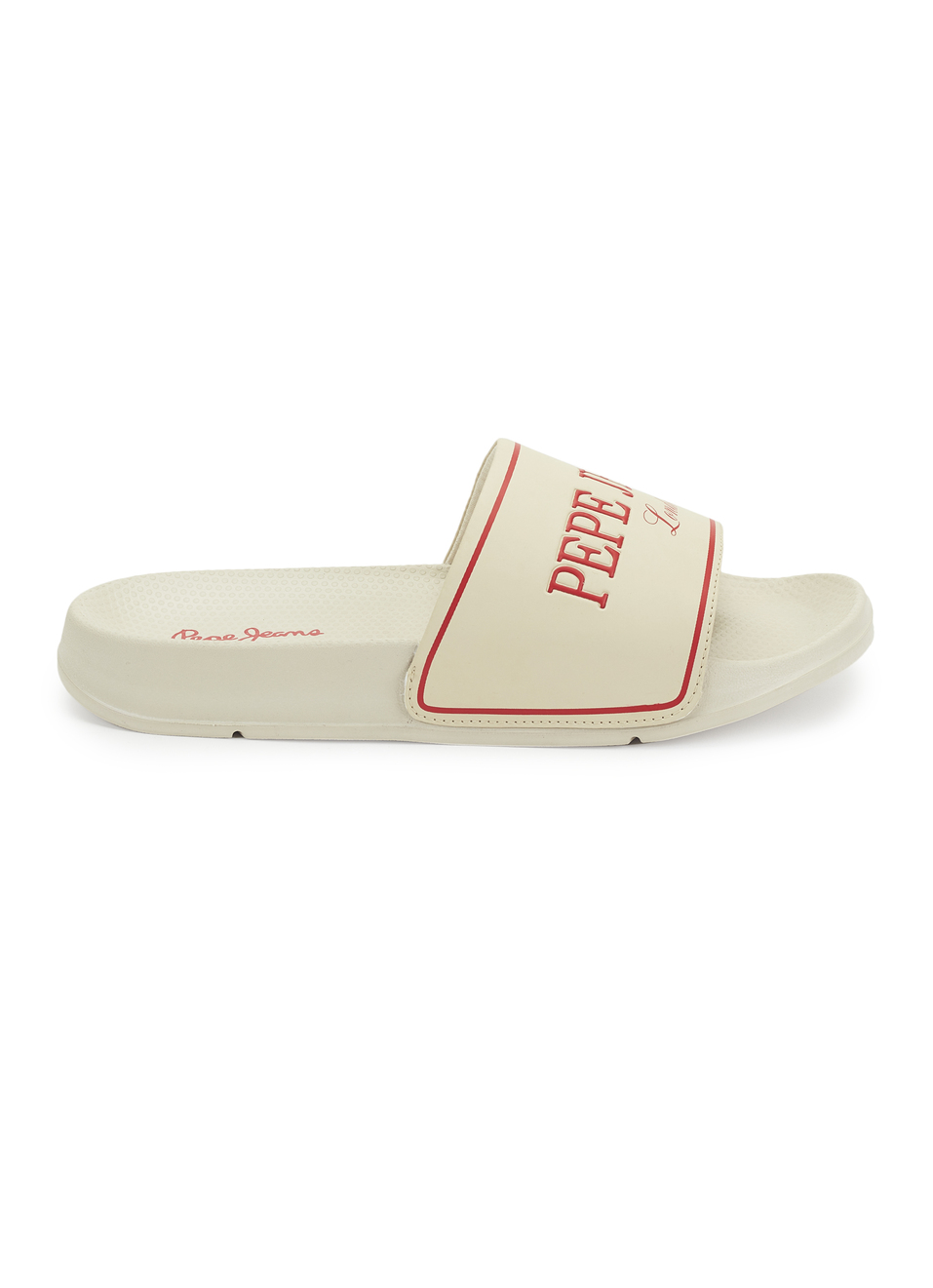 Men Beige Logo Print Anti Skid Sliders, , large image number 5