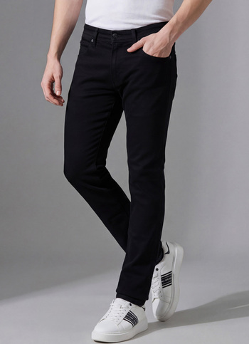 Men Black Mid Rise Slim Fit Powerflex Jeans
