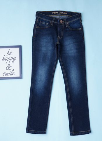 Cashed Mid Waist Slim Fit Denim