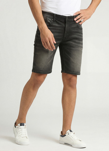 Chinox Black Mid Rise Slim Fit Shorts