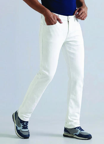 Vapour White Mid Waist Jeans