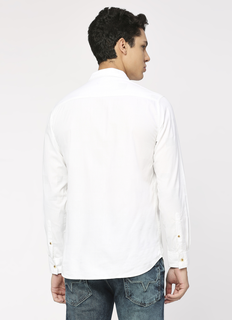 White Solid Full Sleeve Shirt, , large image number 2