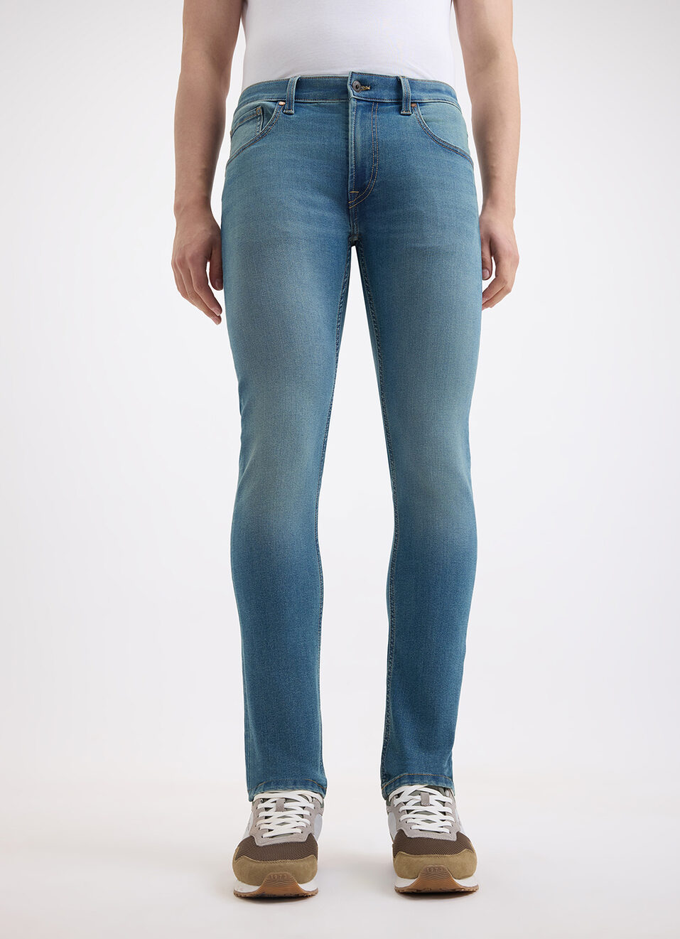 Men Green Slim Tapered Fit Low Rise Jeans, , large image number 2